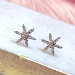 Gold Dipper Star Burst Stud Earrings